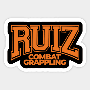 Ruiz Combat Grappling (Orange Text) Sticker